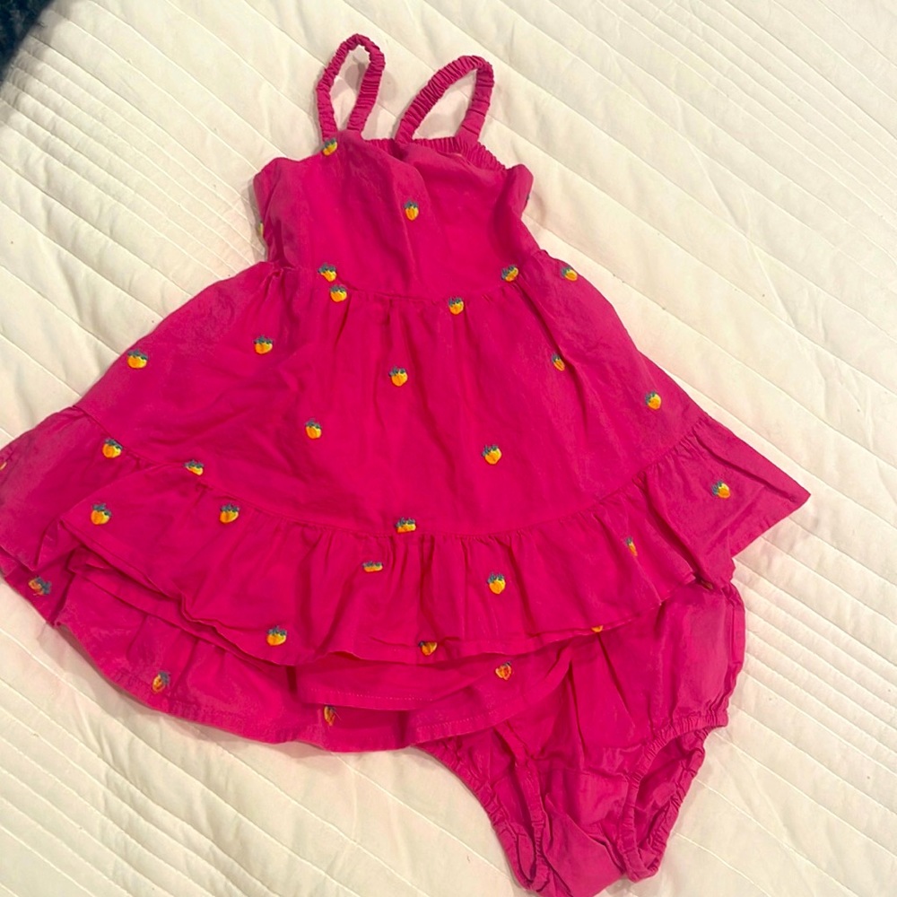 Baby GAP citrus pink sun dress
